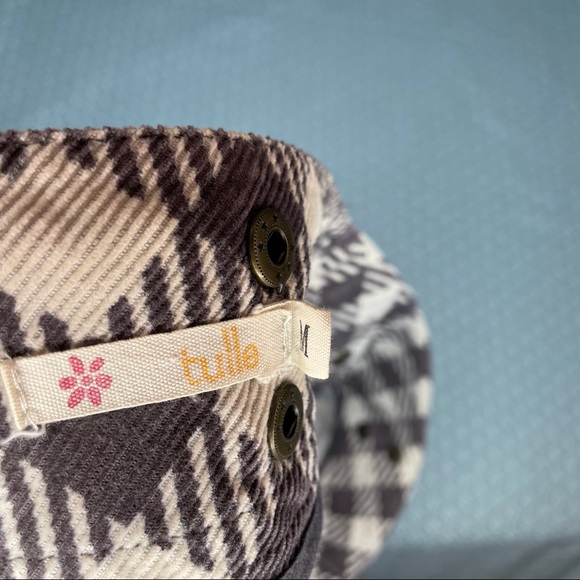 Tulle Brand Checked Corduroy Skirt with Pockets - Picture 6 of 7